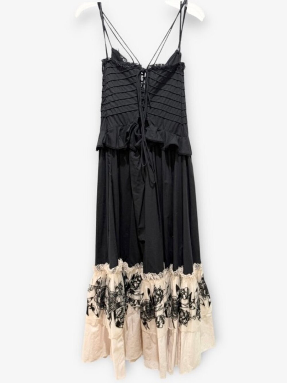 Bhanuni by Jyoti Anthropologie Colorblock Poplin Tiered Dress Size Small
